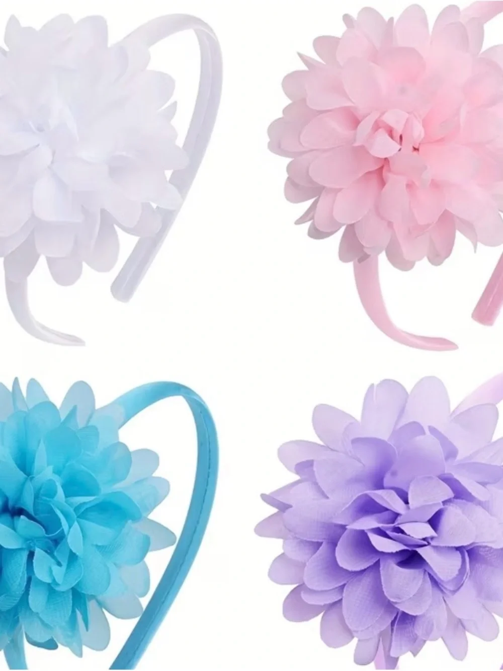 3pieces for $12 Assorted Flower Headbands for Kids - Multicolor (white/pink)